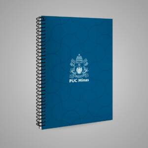 Caderno A4 PUC Minas Azul